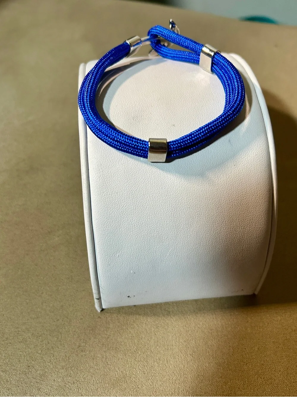 Roper Royal Blue Cord Bracelet with Silver Anchor